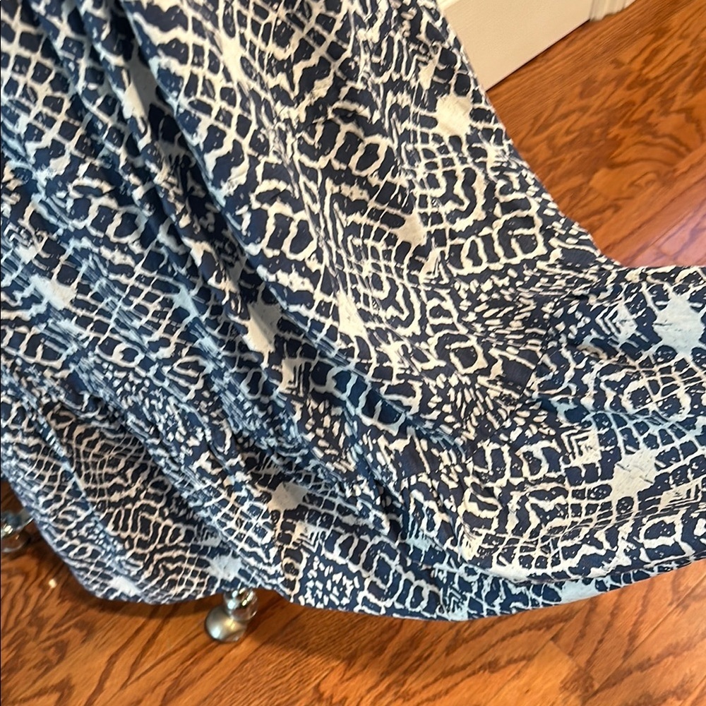 Betsey Johnson Sz 6 Blue/White Maxi Dress - Picture 6 of 13